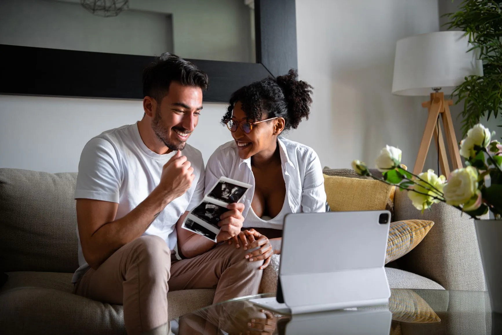 Couple with ultrasound