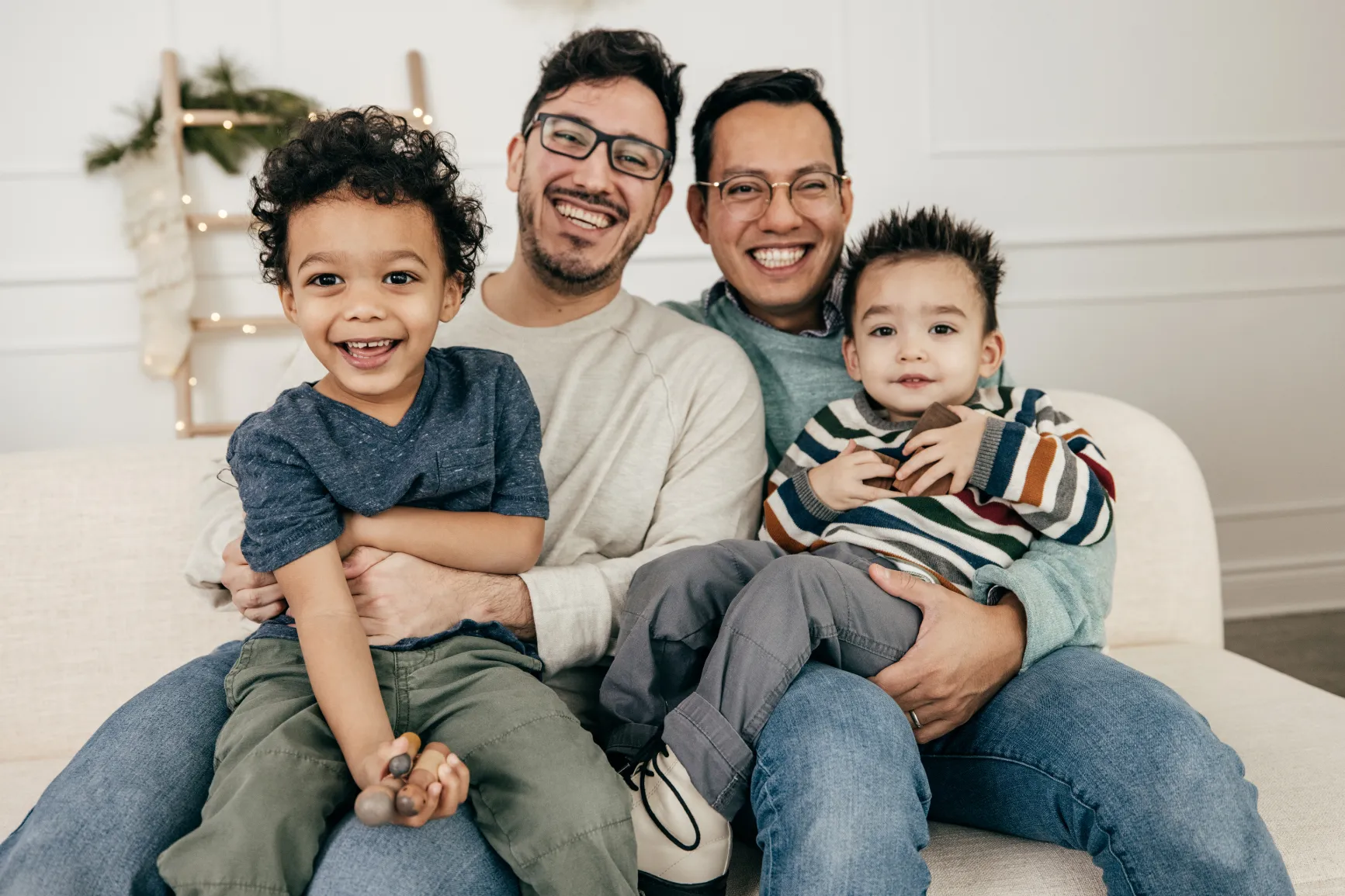 Gay dads with two children